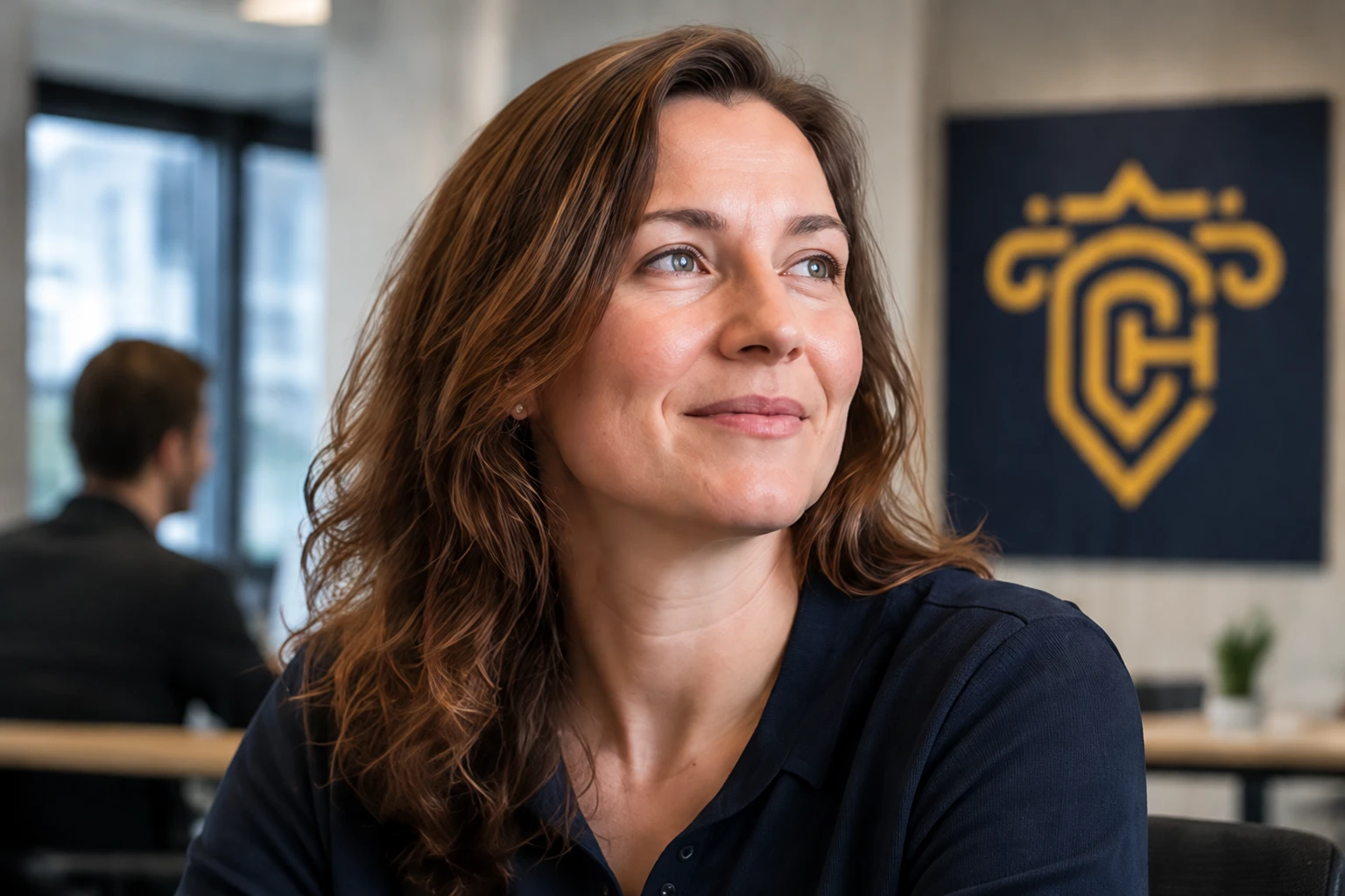 Collega van Claimhof Recruitment in een lichte kantooromgeving